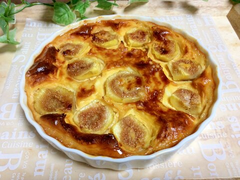 いちじくと甘酒の焼きプリン